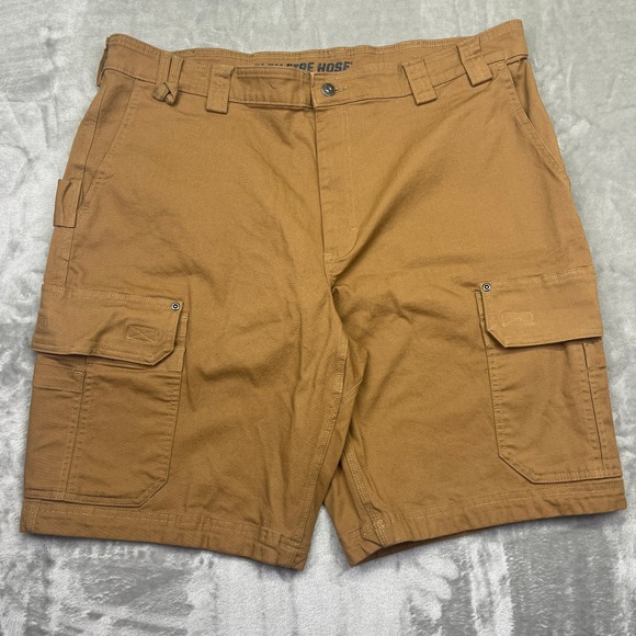 Duluth Trading‎ Co. Flex Fire Hose Cargo Shorts Relaxed Fit Brown Sz 42 Fits 40" - Picture 1 of 9